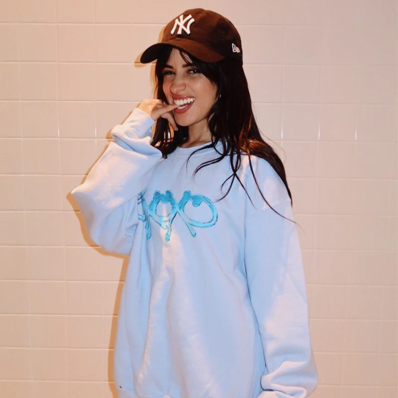 Camila Cabello - C,XOXO ICE BLUE CREWNECK