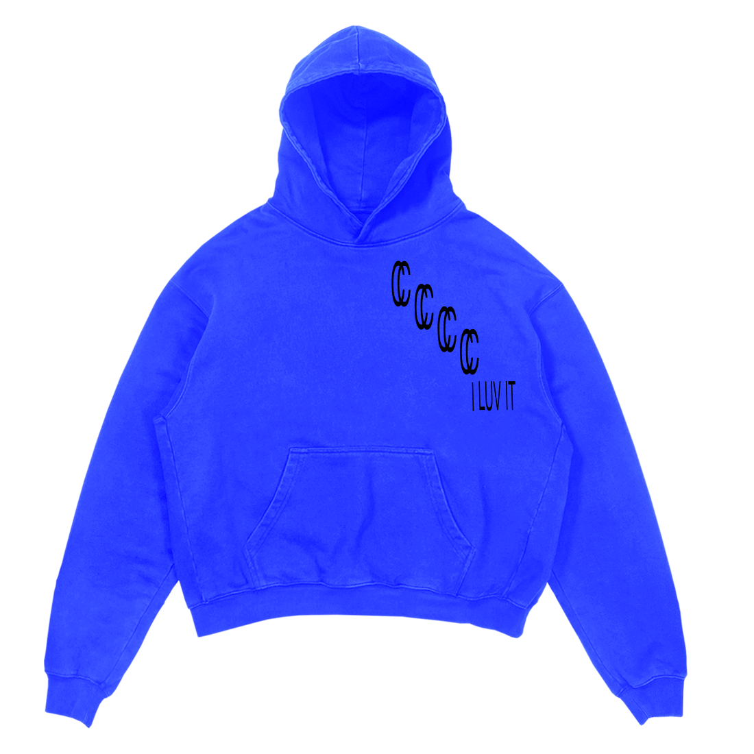 Blue hoodie streetwear sales